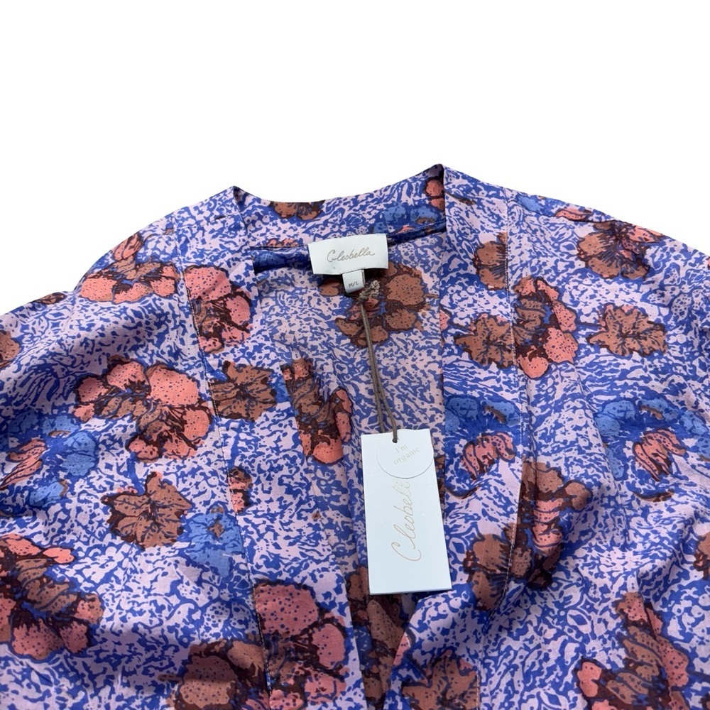 Cleobella Floral Tunic in Blue and Pink - Picture 3 of 11